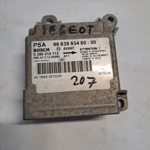 Calculator airbag Peugeot 207 - COD 9663593480 /0285010112
