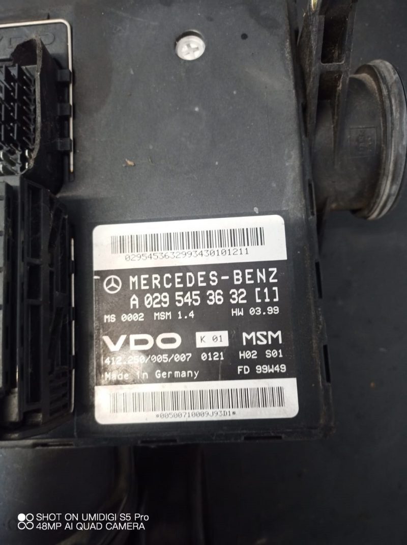 Calculator motor ,ECU MERCEDES BENZ  MSM1.3 W168 COD -A1661500879 - imagine 3