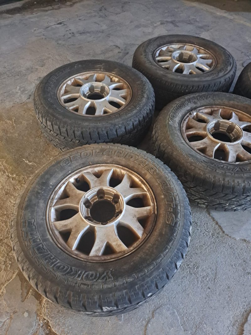 Set Jante aliaj cu cauciucuri cu roata de rezerva 255/65 R16 model cu 6 prezoane ,Ssangyong Rexton , 2007 - imagine 4