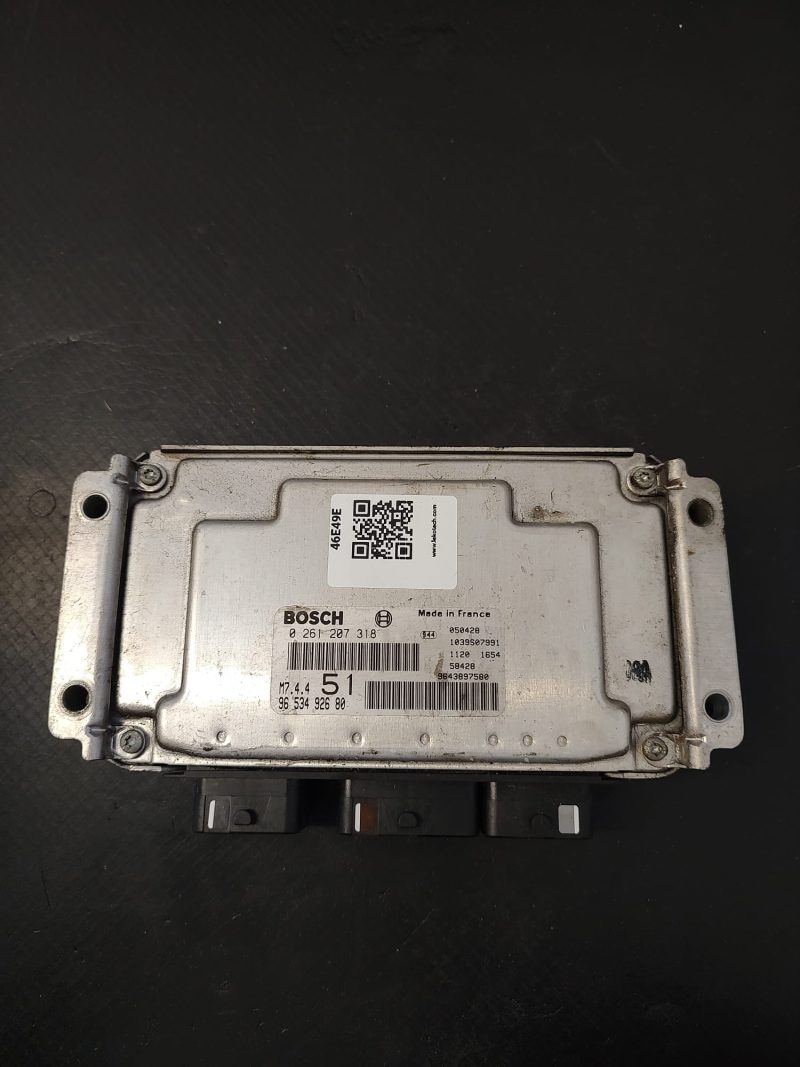Calculator Motor , ECU , Peugeot 207 , 1.6 benzina COD 0261207318  9653492680    FACTURA SI GARANTIE
