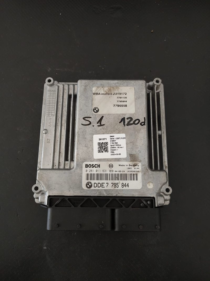 Calculator Motor , ECU , BMW Seria 1, E87 118D COD 0281011631  DDE7795844   FACTURA SI GARANTIE