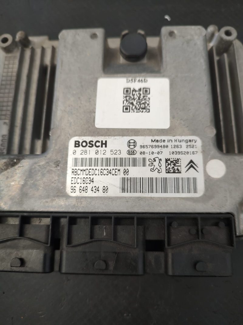 Calculator motor ECU , PEUG 207 ,CITROEN C3 1.4 HDI COD 0281012523  9664843480 EDC16 C34 FACTURA SI GARANTIE - imagine 2