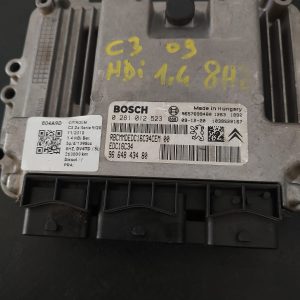 Calculator  motor , ECU, PEUG 207, CITROEN C3  1.4 HDI  COD 0281012523 9664843480 EDC16 C34    FACTURA SI GARANTIE - imagine 2