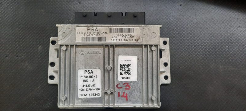 Calculator motor ECU , CITROEN C3 COD 9642222380 9648293980     FACTURA SI GARANTIE