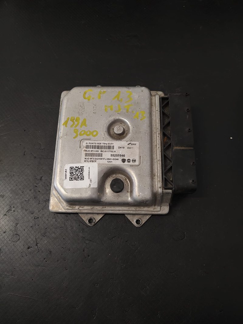 Calculator motor ECU , FIAT  GRANDE PUNTO 1.3 JTD COD 55255946 8F3.GG     FACTURA SI GARANTIE