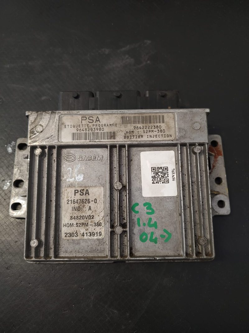 Calculator motor , ECU , CITROEN C3 COD 9648293980, 9642222380    FACTURA SI GARANTIE