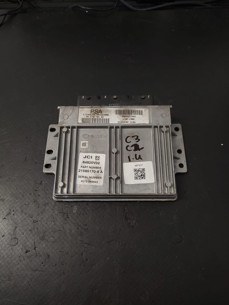 Calculator motor ECU ,  Peugeot 207 (WA), 1.4 benz, CITROEN C3 COD 9657018180, 9649433980 FACTURA SI GARANTIE