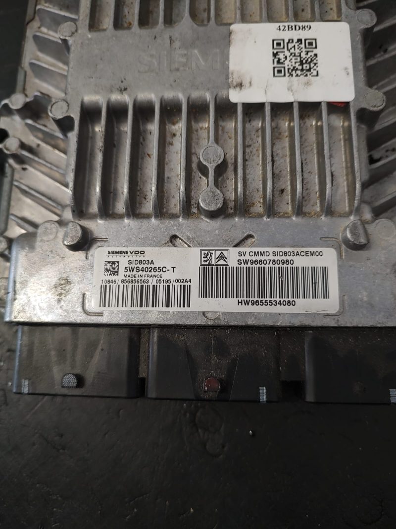 Calculator motor , ECU , Peugeot 407 , 2.0 HDI COD 9660780980 5WS40265C-T SID803A  FACTURA SI GARANTIE - imagine 3