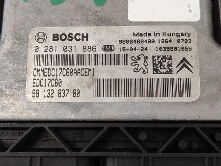Calculator Motor , ECU Peugeot 308 1.6HDI COD 9813283780 EDC17C60 0281031886 9806460480     FACTURA SI GARANTIE
