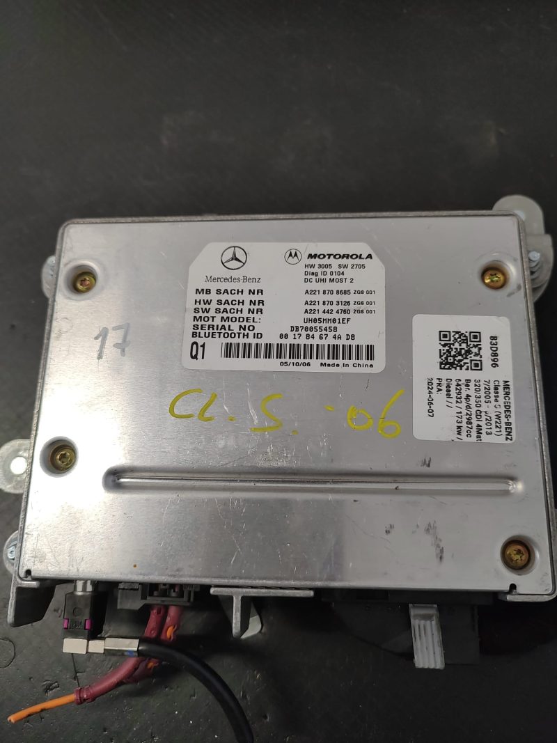 Modul bluetooth, MERCEDES-BENZ S-CLASS II (W221, C215) , 2005 - 2013 COD A2218708685    FACTURA SI GARANTIE - imagine 3