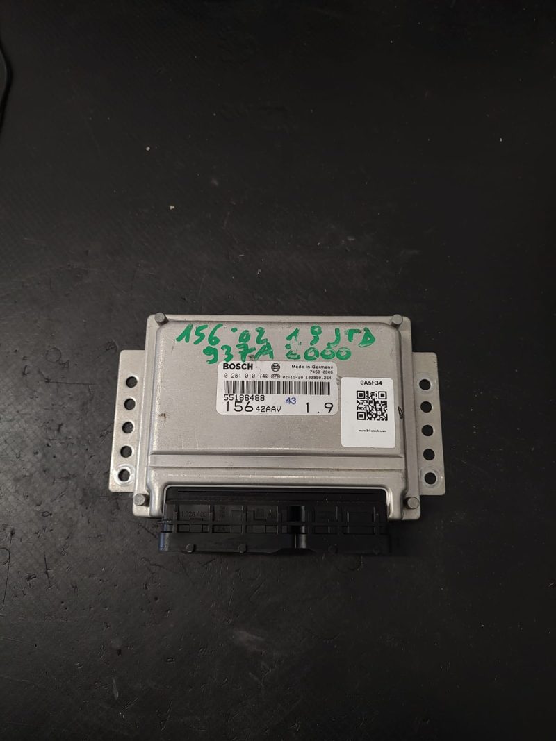 Calculator motor ECU , ALFA ROMEO 156, 1997-2007 COD 0281010740 55186488   FACTURA SI GARANTIE
