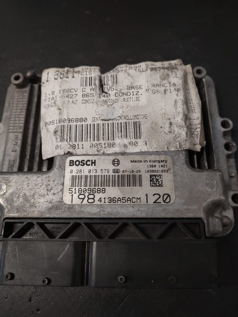Calculator motor ECU , FIAT BRAVO 1.9 JTD COD 0281013579 51809688   FACTURA SI GARANTIE - imagine 2