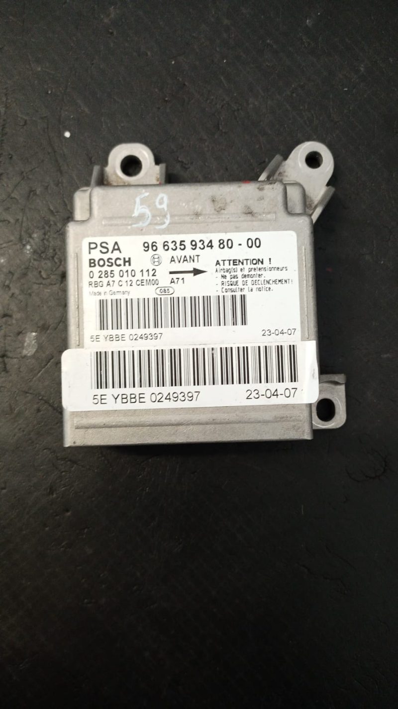 CALCULATOR AIRBAG ,  Peugeot 207 COD 0285010112 9663593480  FACTURA SI GARANTIE
