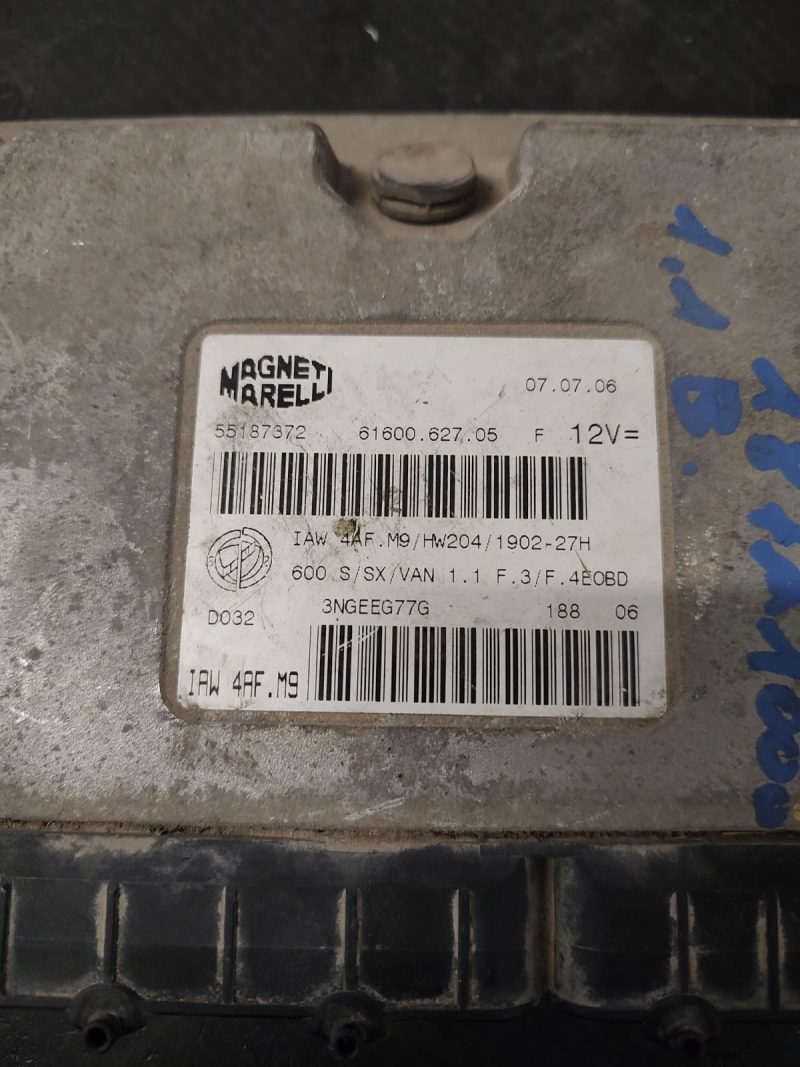 Calculator motor ECU , FIAT PUNTO , FIAT SEICENTO  COD 55187372  61600.627.05   FACTURA SI GARANTIE - imagine 2
