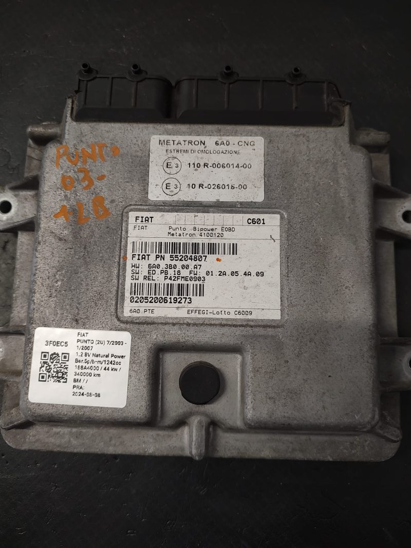 Calculator motor ECU , FIAT PUNTO , 2003-2007 COD 55204807, 4100120 EDPB18     FACTURA SI GARANTIE - imagine 3