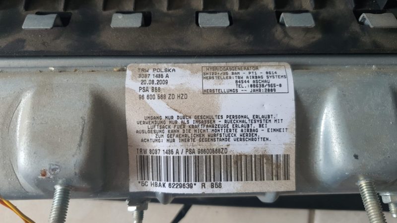 Kit Airbag Volan Airbag Pasager Airbag  sofer Calculat Airbag Centuri CITROEN C4 PICASSO COD 610955800 9688582280 96866504 96600668ZD 30371435A 9654964377 9654964477 FACTURA SI GARANTIE - imagine 6